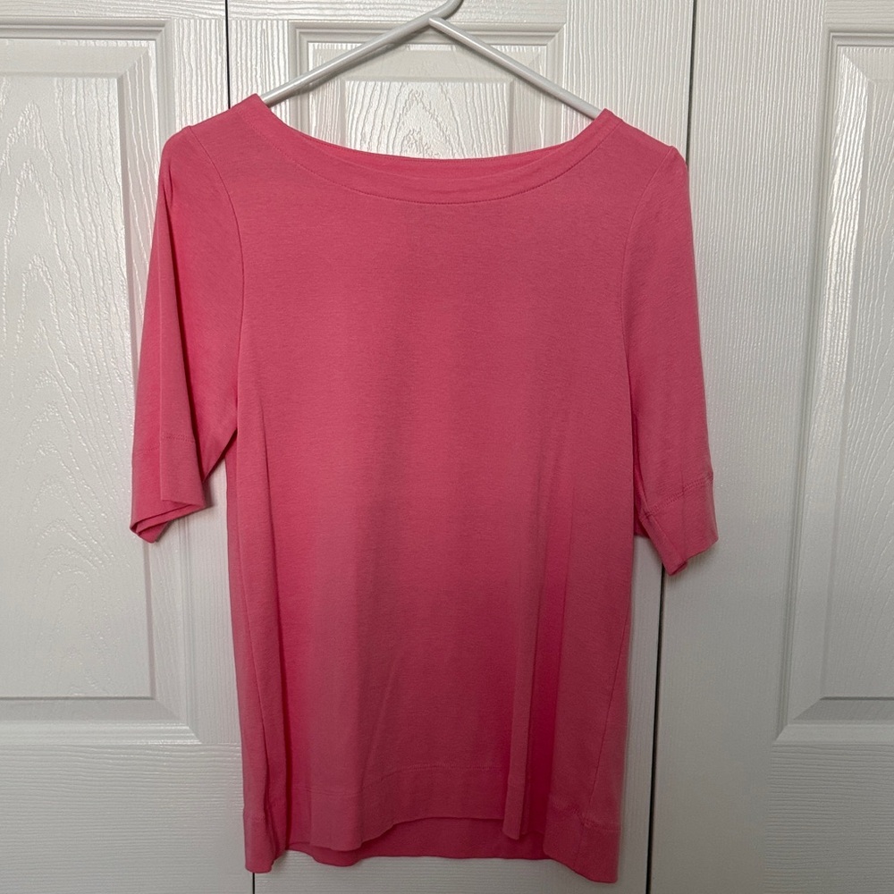 NWOT - Chicos Bateau Neck Pima Cotton Short Sleeve Tee.